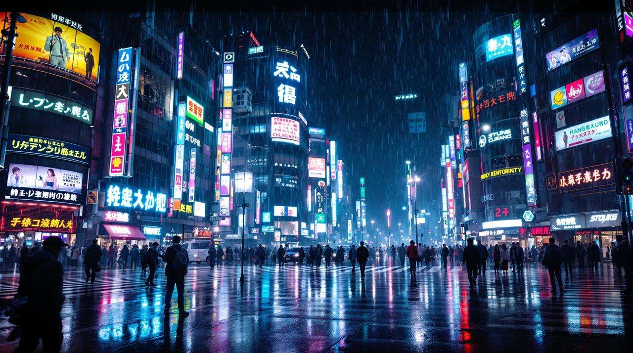 免费国产视频4K：东京霓虹——赛博城市美学